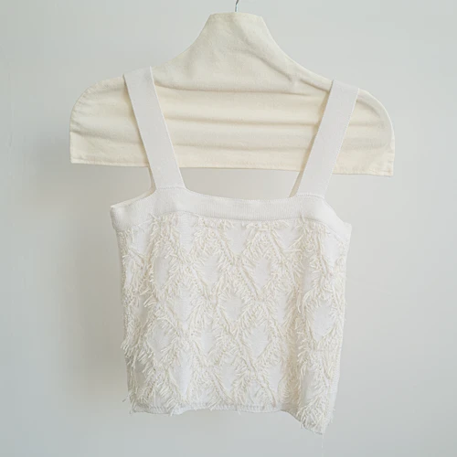 Cropped Knit Sweater Vest