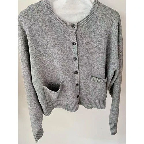 Grey Wool Cardigan Womens high quality Grey Wool Cardigan Womens high quality