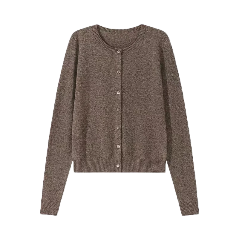 Dearthóir na mBan V-mhuineál Jacket Daite Crochta Fada Muinchille