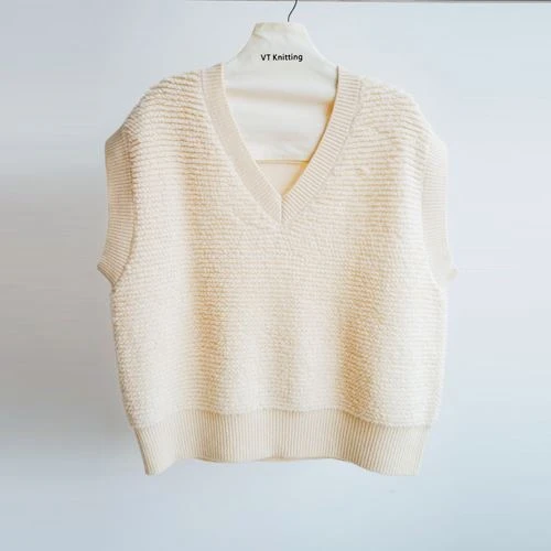 Geansaí Turtleneck Cniotála Cábla sleeveless