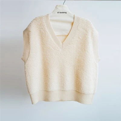Geansaí Turtleneck Cniotála Cábla sleeveless